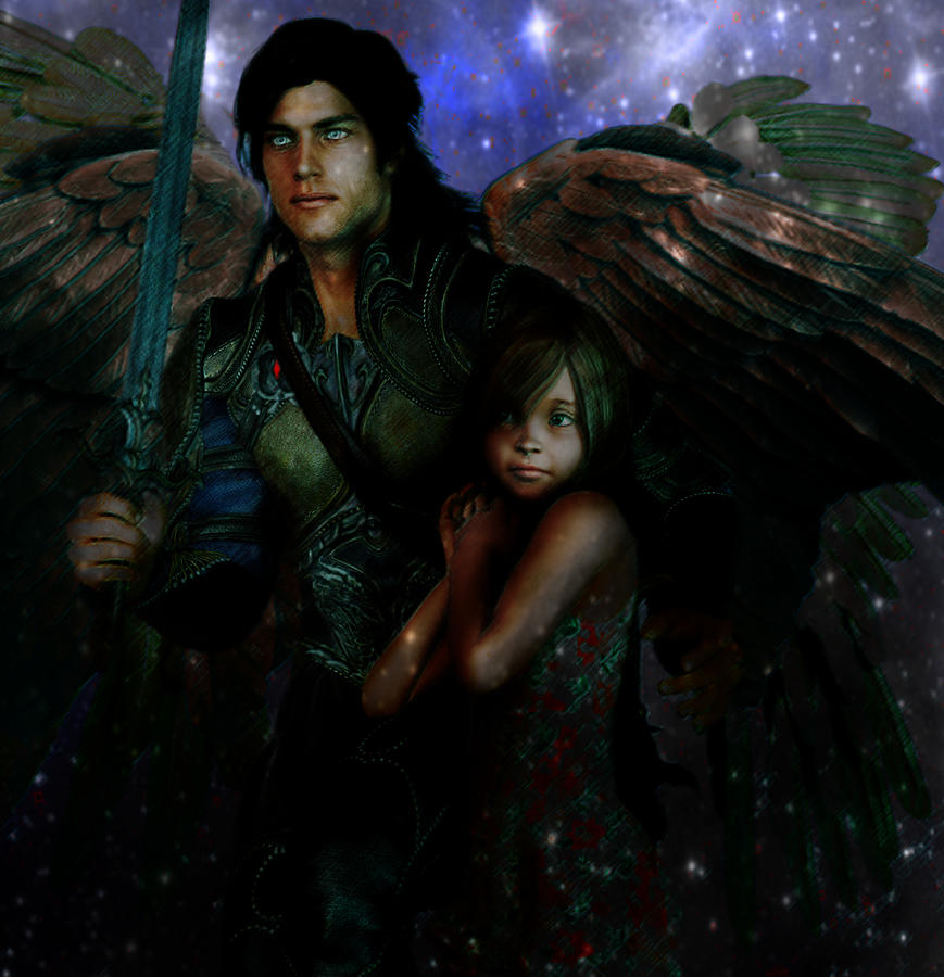 Saint Michael Protect Us Painting by Suzanne Silvir