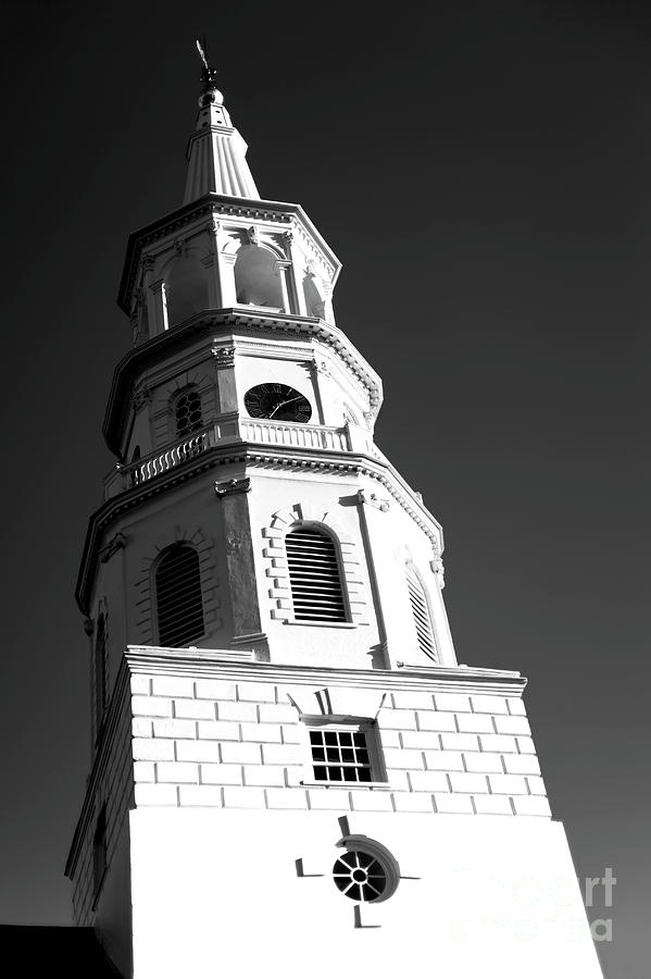 Charleston Saint Michaels Church Tower Photograph by John Rizzuto