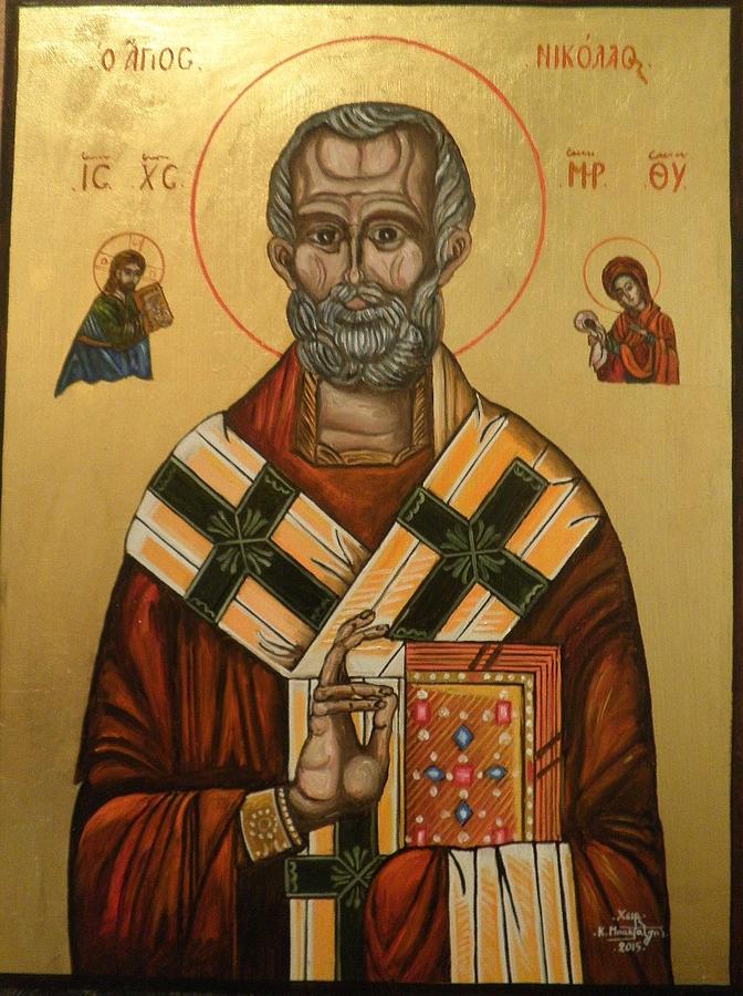 Saint Nikolas Painting By Konstantinos Baklatzis - Pixels