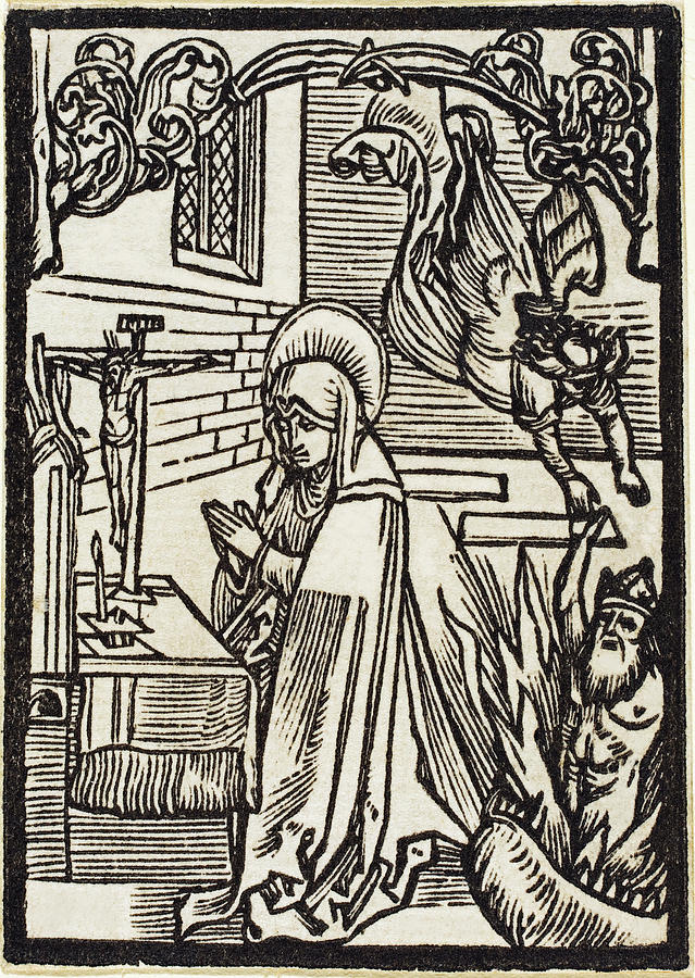 Saint Odilia Drawing by Albrecht Durer