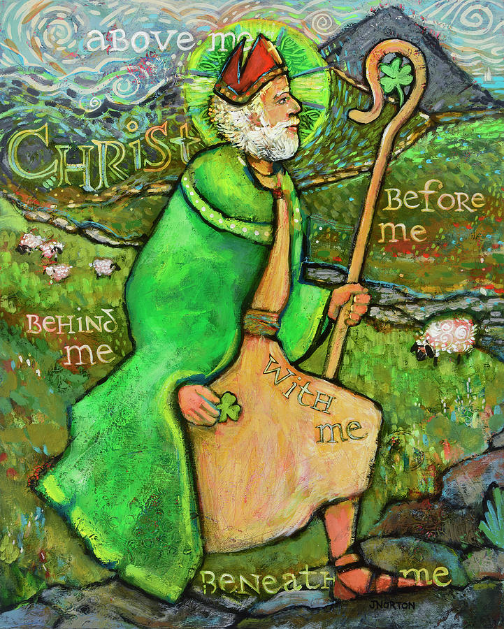 Saint Patrick Painting - Saint Patrick by Jen Norton