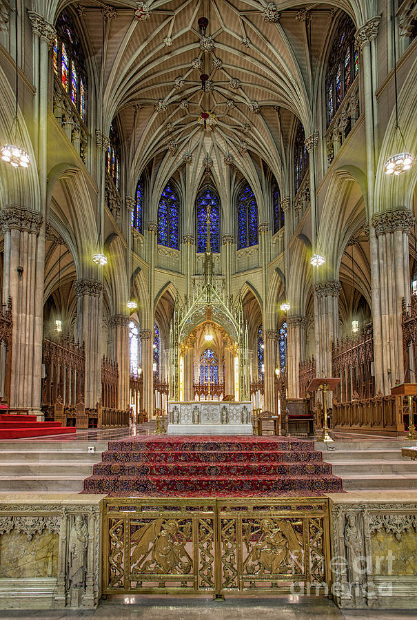Saint Patricks Cathedral Altar Photograph by Jerry Fornarotto