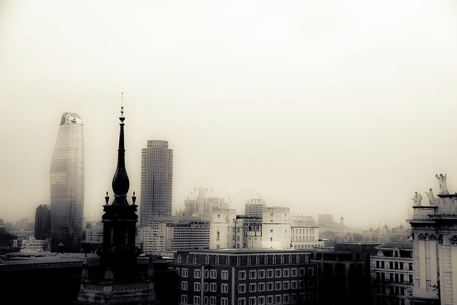 Saint Paul over London Photograph by Christopher Maxum