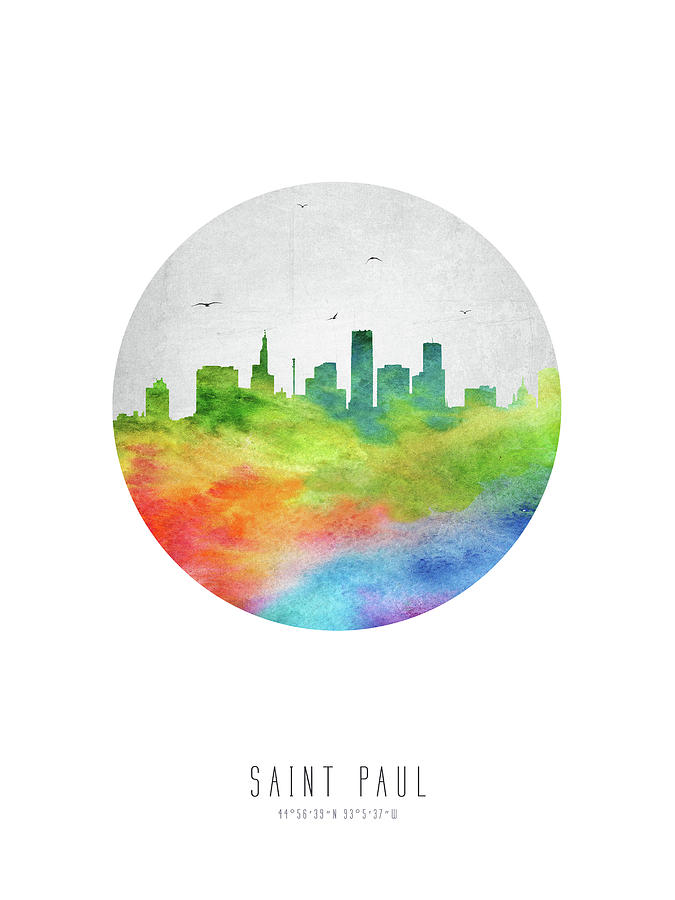 Saint Paul Skyline Usmnsp20 Digital Art