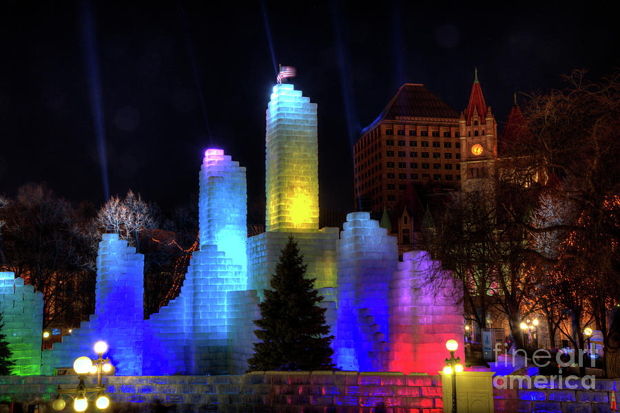 Saint Paul Winter Carnival Ice Palace 2018 Lighting Up The Town Photograph