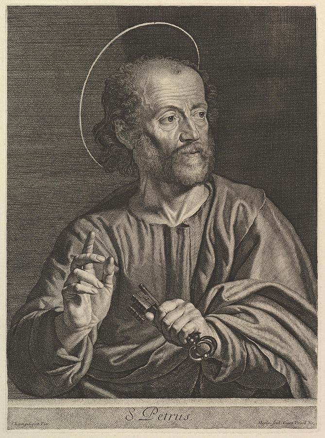 Saint Peter Drawing by Jean Morin