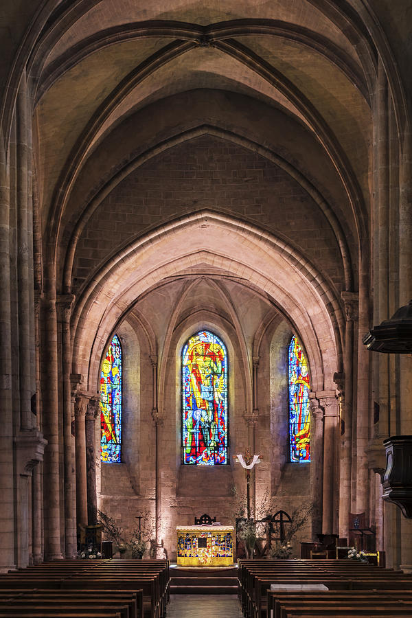 Romanesque Photograph - Saint Peter of Montmartre by Joan Carroll