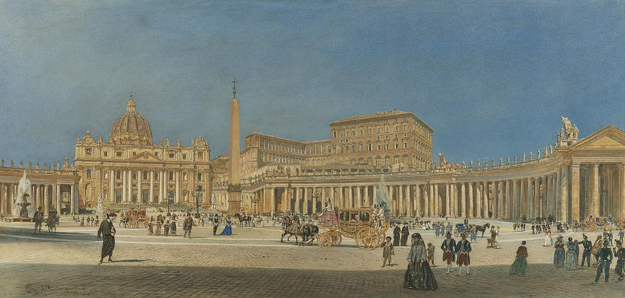 Saint Peters Rome Painting by Rudolf von Alt