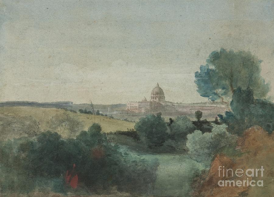 Tree Painting - Saint Peters seen from the Campagna by George Snr Inness