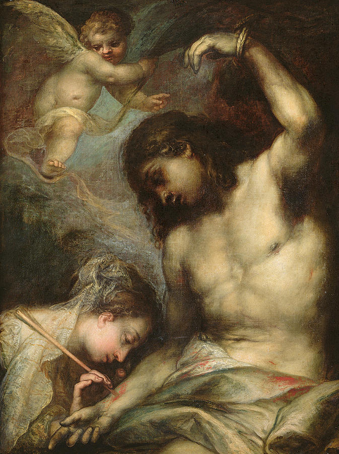 Nude Painting - Saint Sebastian by Andrea Celesti