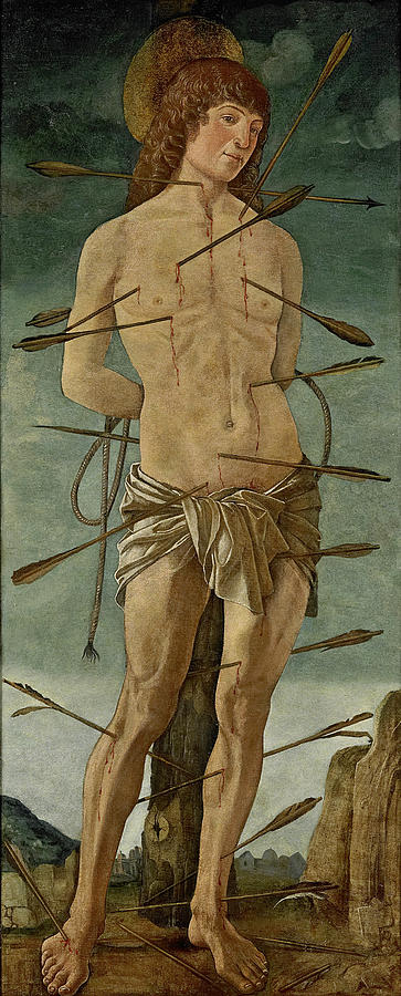 Saint Sebastian Painting by Attributed to Francesco Bonsignori