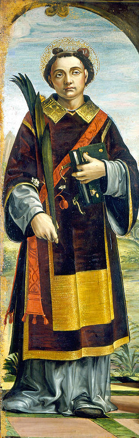 Saint Stephen Painting by Bernardo Zenale