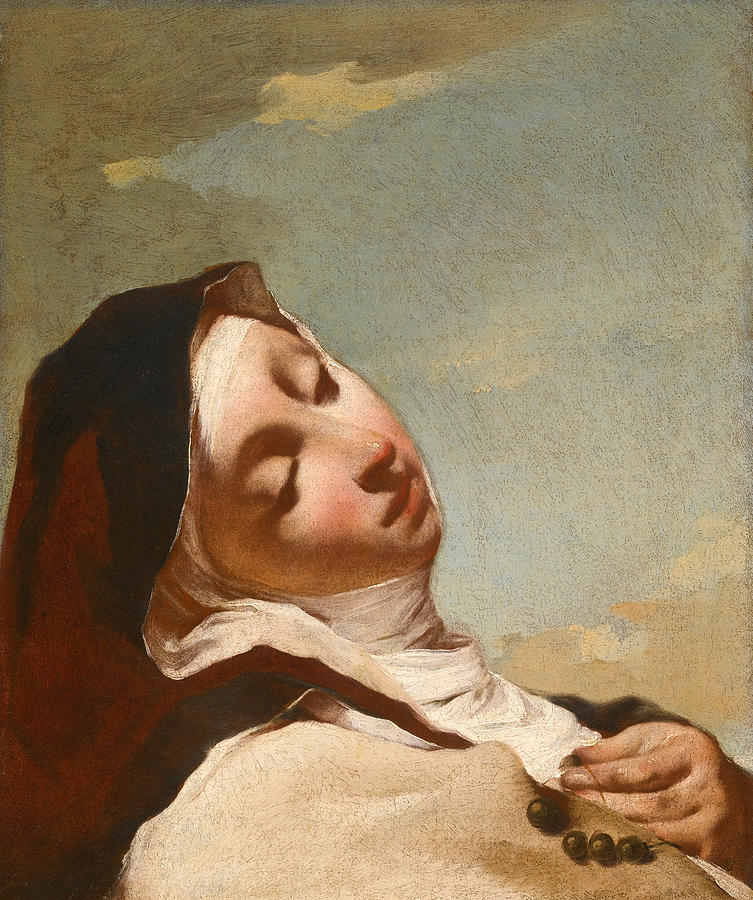 Saint Theresa in Ecstasy Painting by Giovanni Battista Piazzetta