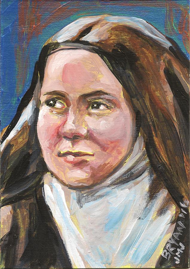 Saint Therese the Little Flower Painting by Bryan Bustard