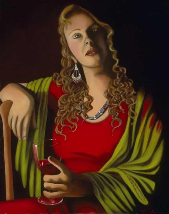 Realism Painting - Saint by Tina Blondell Realism Painting - Saint by Tina Blondell