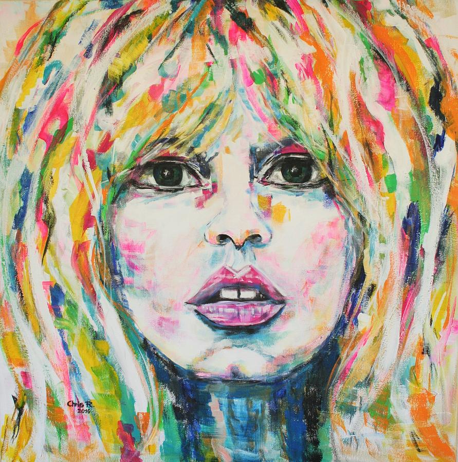 Saint Tropez Babe Painting by Christel Roelandt