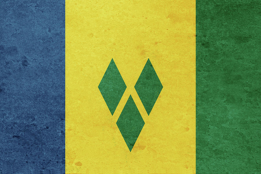 Saint Vincent and the Grenadines Grunge Digital Art by Roy Pedersen