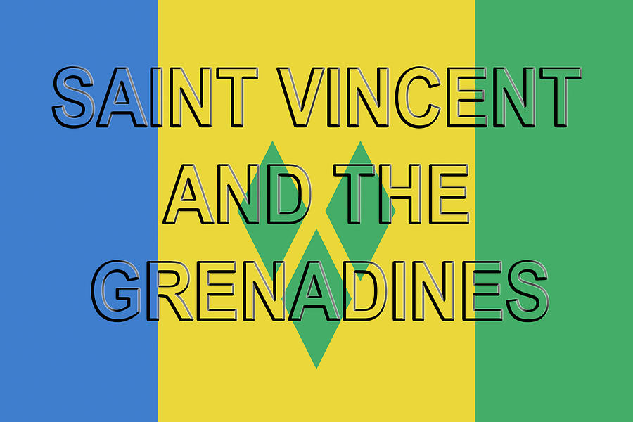 Saint Vincent and the Grenadines Word Digital Art by Roy Pedersen