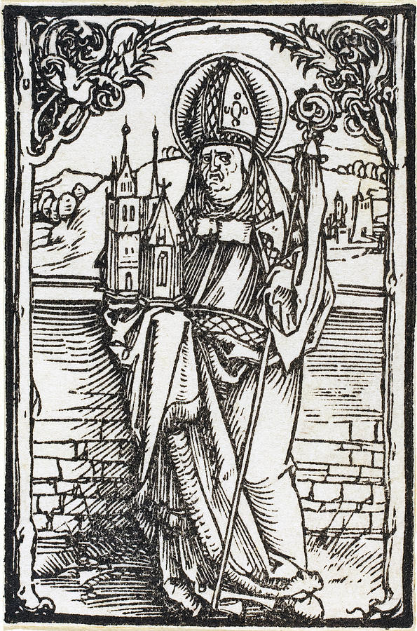 Saint Wolfgang Drawing by Albrecht Durer