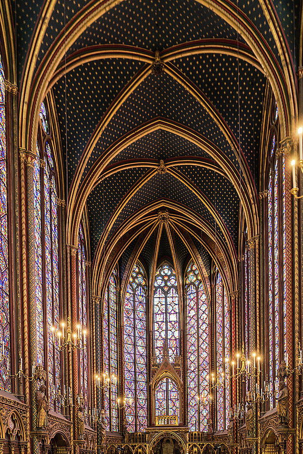 Architecture Photograph - Sainte-Chapelle 6 by Janet Fikar