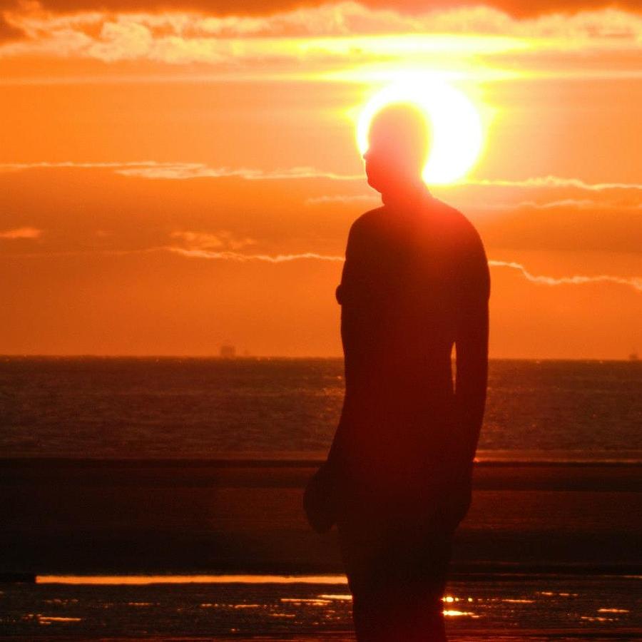 Iron Man Movie Photograph - Sainted at Sunset in Another Place by Arthouse Liverpool