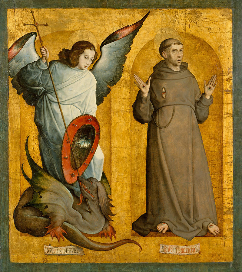Saints Michael and Francis Painting by Juan de Flandes