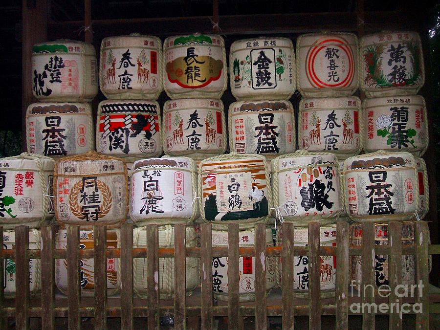 Sake Barrels Photograph by Dominique De Leeuw | Fine Art America