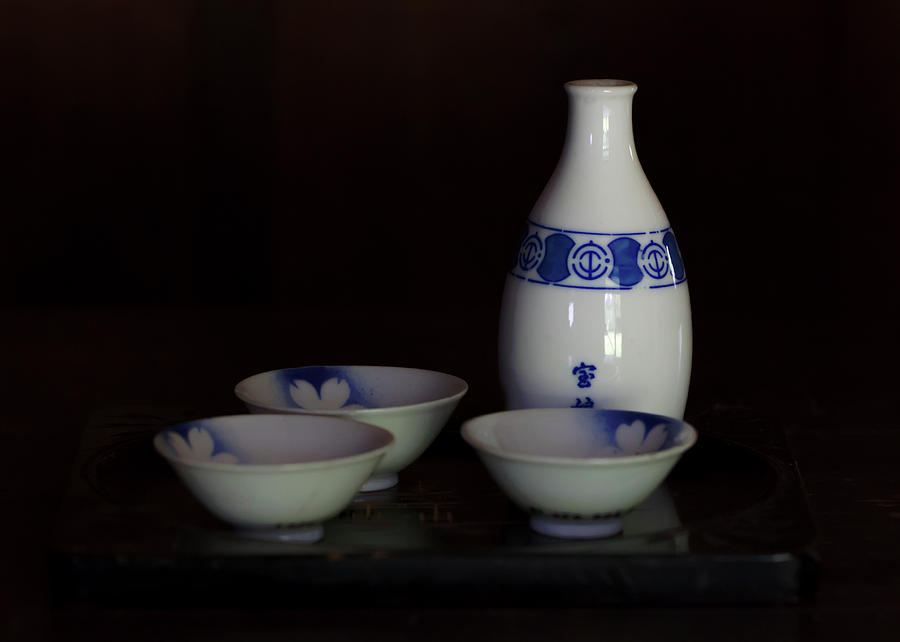 Sake Set  Photograph by Susan Rissi Tregoning
