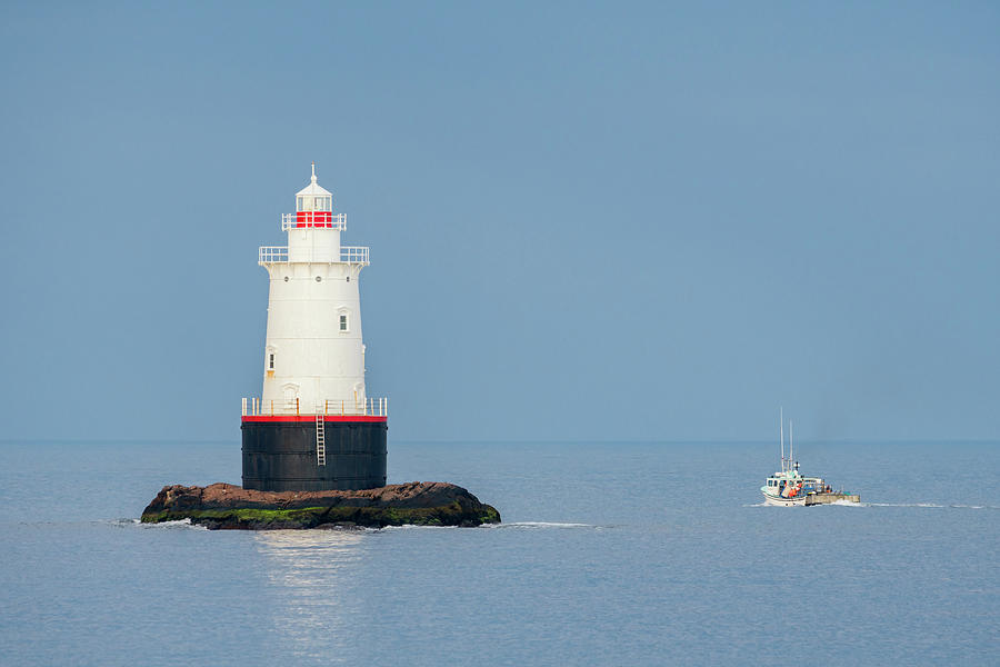 Sakonnet Lighthouse, Little Cormorant Rock, Rhode Island Photograph by Dawna Moore Photography