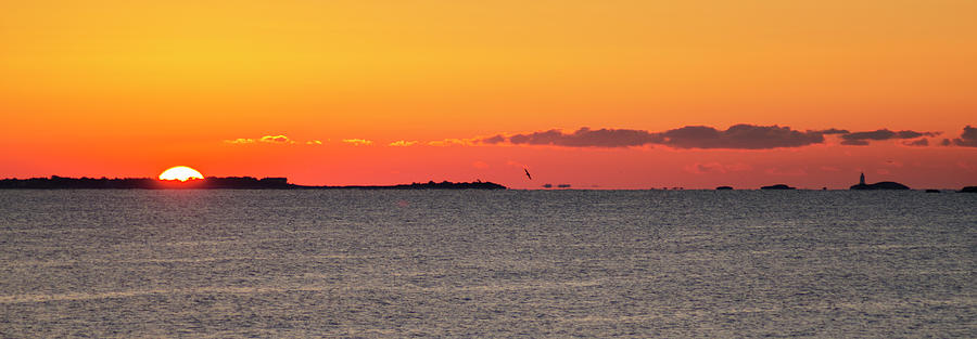 Sakonnet Point Sunrise and Lighthouse Photograph by Bill Cannon