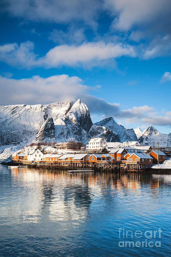 Sakrisoy village Lofoten islands Photograph by Richard Burdon