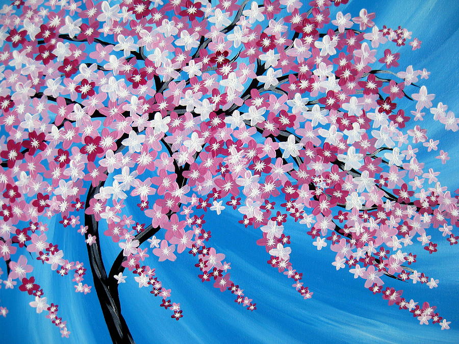 Sakura Cascade Painting