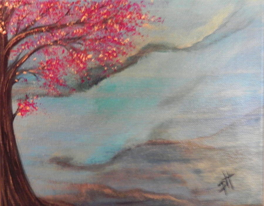 Abstract Painting - Sakura by Patti Spires Hamilton