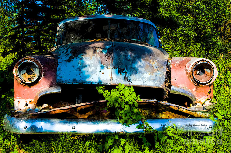 Old Car Photograph - Salad Again by Joy Gerow Old Car Photograph - Salad Again by Joy Gerow