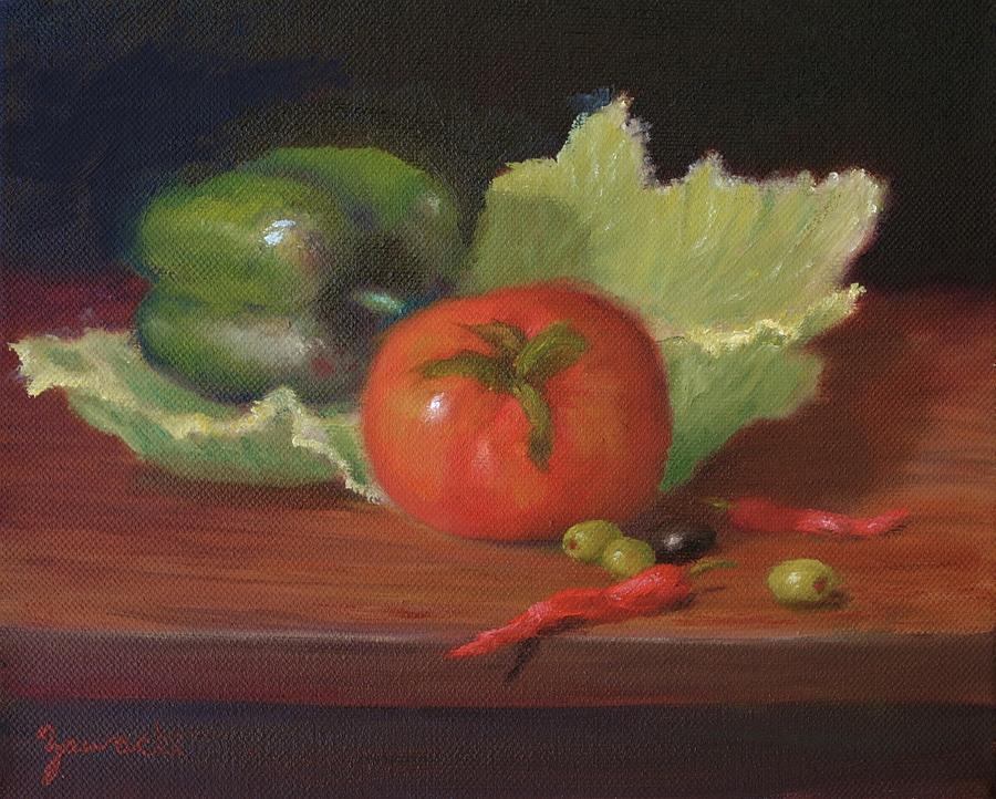 Salad by Alan Zawacki Painting by Alan Zawacki