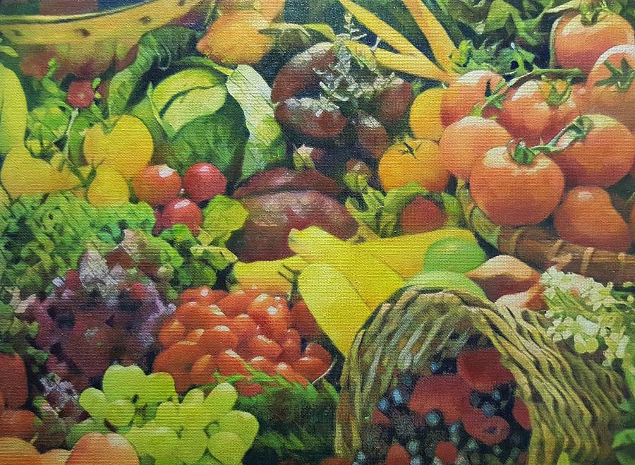 Salad Painting by Ramon Fernandez | Fine Art America