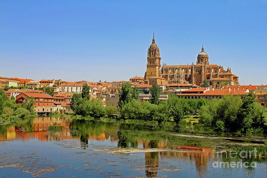 Salamanca Cathedral Reflection Photograph by Nieves Nitta
