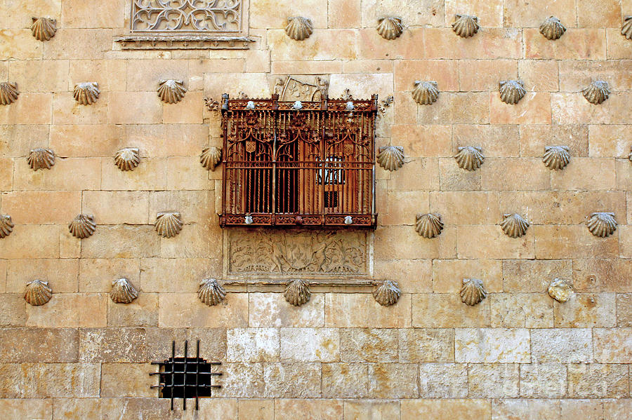 Salamanca House of Shells Windows Photograph by Nieves Nitta