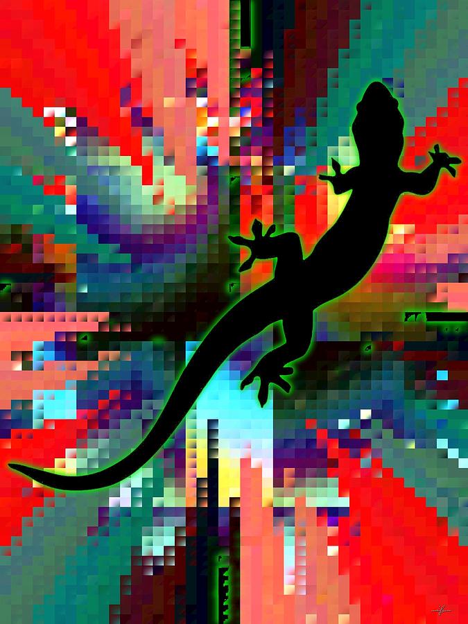 Salamander Mosaic Painting by Maciek Froncisz