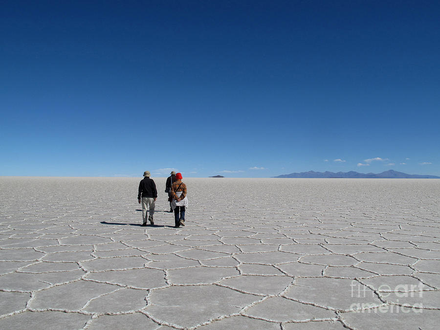 Salar de Uyuni Midday Walk Photograph by Rossano Ossi - Pixels