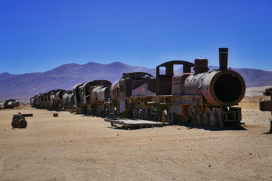Train Photograph - Salar de Uyuni Tour 67 by Skip Hunt