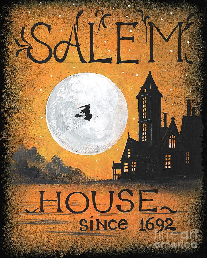 Salem House Painting by Margaryta Yermolayeva