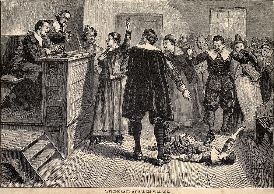 Salem Witch Trials. A Women Protests Photograph by Everett