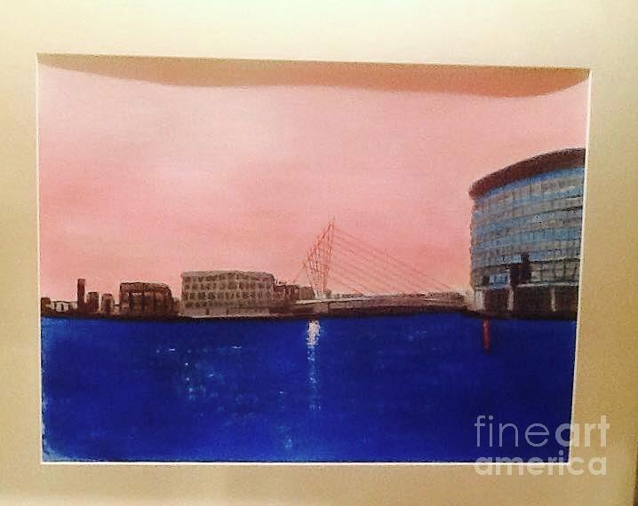 Salford Quays Painting by Audrey Pollitt