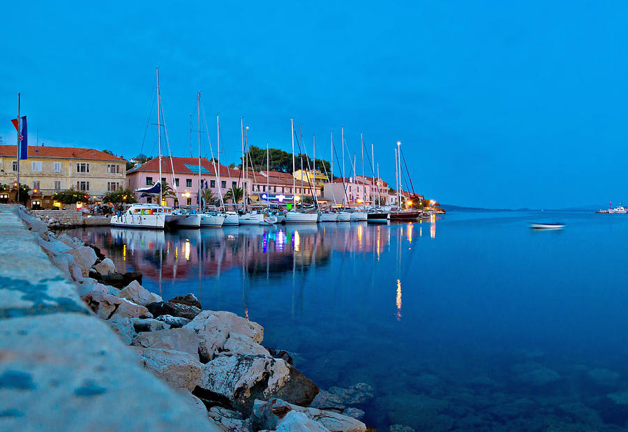Sali village harbor evening view Photograph by Brch Photography