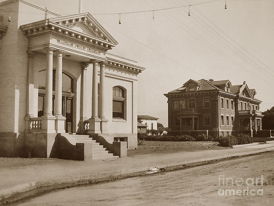 Carnegie Photograph - Salinas Carnegie Public Library is still on the corner of Main and San Luis streets by Monterey County Historical Society