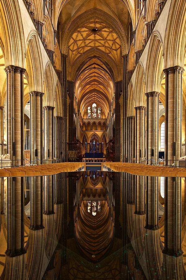 Salisbury Cathdedral Reflections Photograph by Stephen Taylor