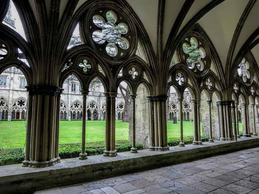 Architecture Photograph - Salisbury Cathedral Cloisters by Phyllis Taylor