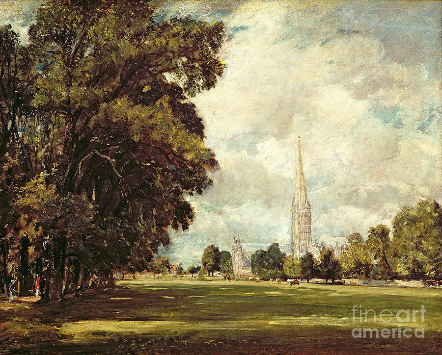John Constable Painting - Salisbury Cathedral from Lower Marsh Close by John Constable