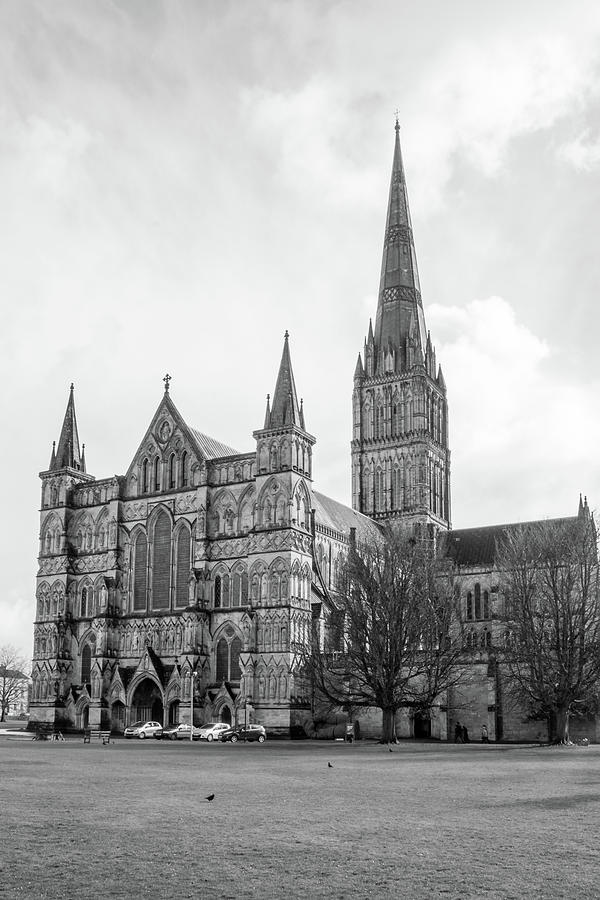 Salisbury Cathedral West Front black and white photography Photograph ...